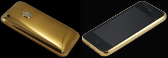 Золотой Iphone с камешками!