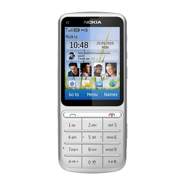 nokia c3 01 touch and type silver 01
